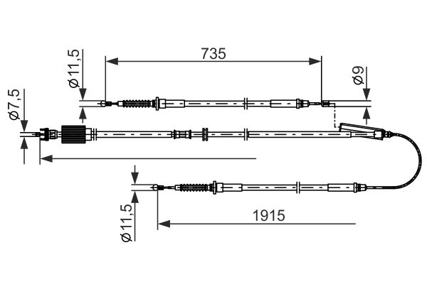 Handremkabel Bosch 1 987 482 801