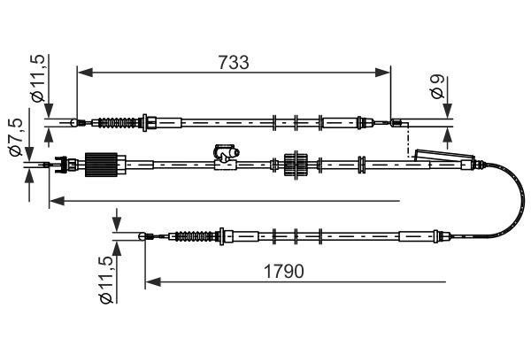 Handremkabel Bosch 1 987 482 803