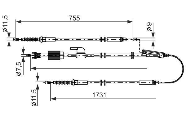 Handremkabel Bosch 1 987 482 804