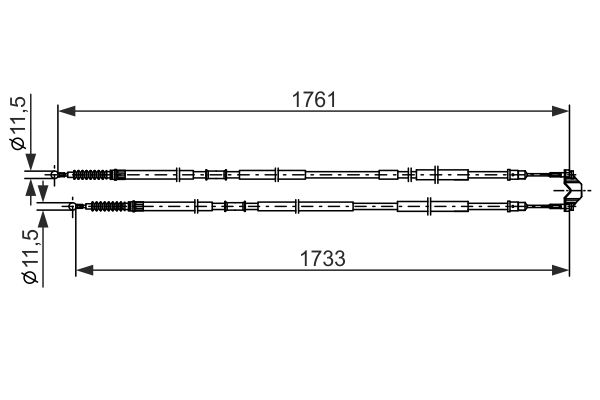 Handremkabel Bosch 1 987 482 857