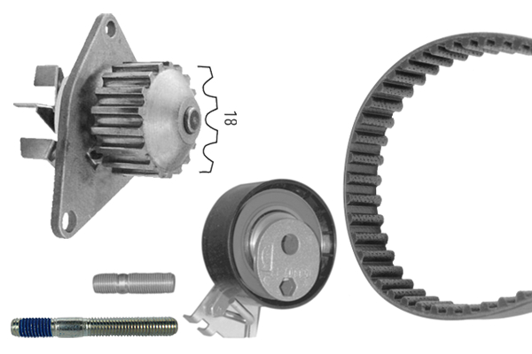 Bosch Distributieriem kit inclusief waterpomp 1 987 948 723