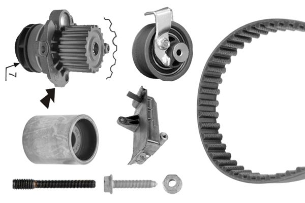 Bosch Distributieriem kit inclusief waterpomp 1 987 948 867