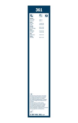 Bosch Ruitenwisserblad 3 397 001 361