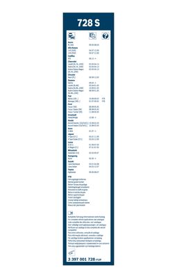 Bosch Ruitenwisserblad 3 397 001 728