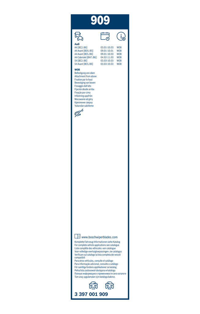 Bosch Ruitenwisserblad 3 397 001 909