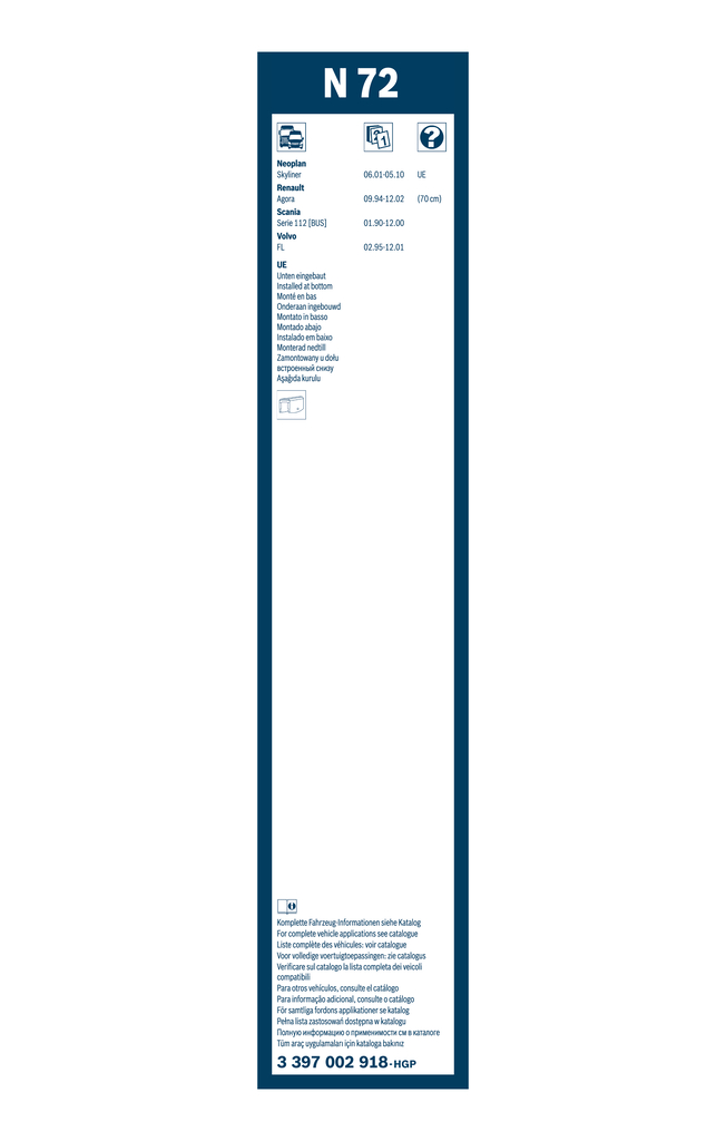 Bosch Ruitenwisserblad 3 397 002 918