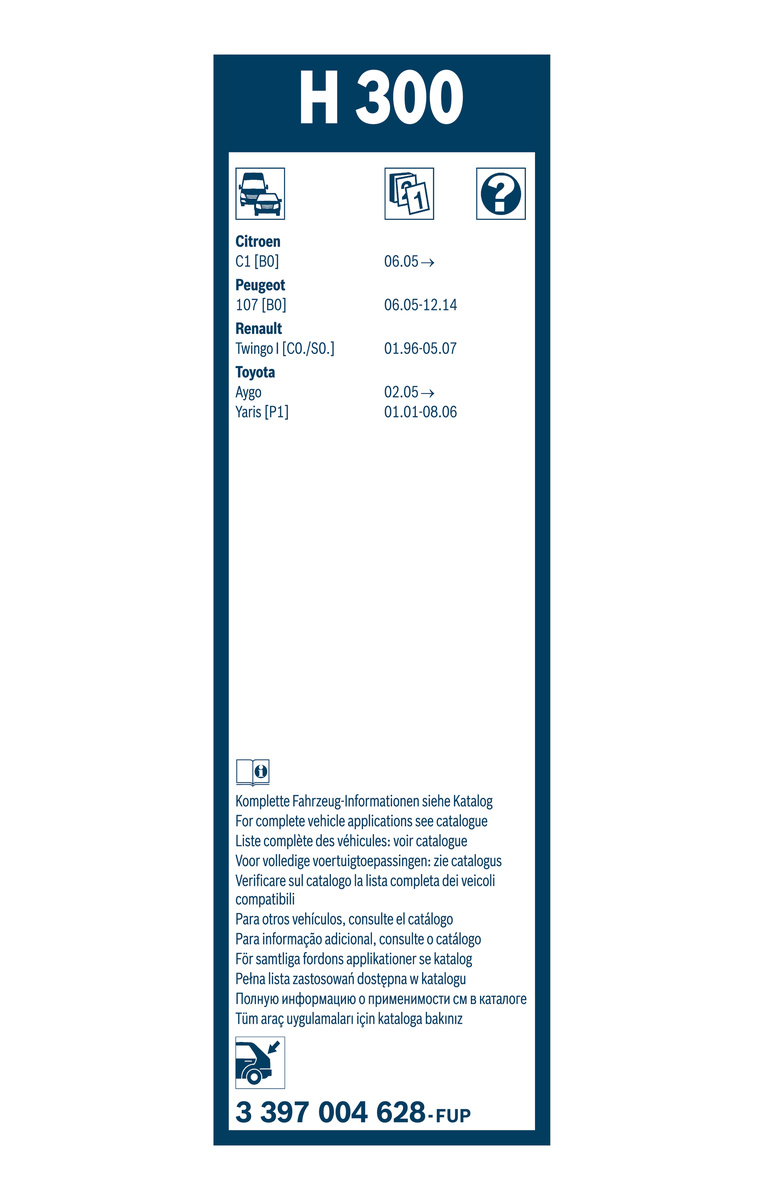 Bosch Ruitenwisserblad 3 397 004 628