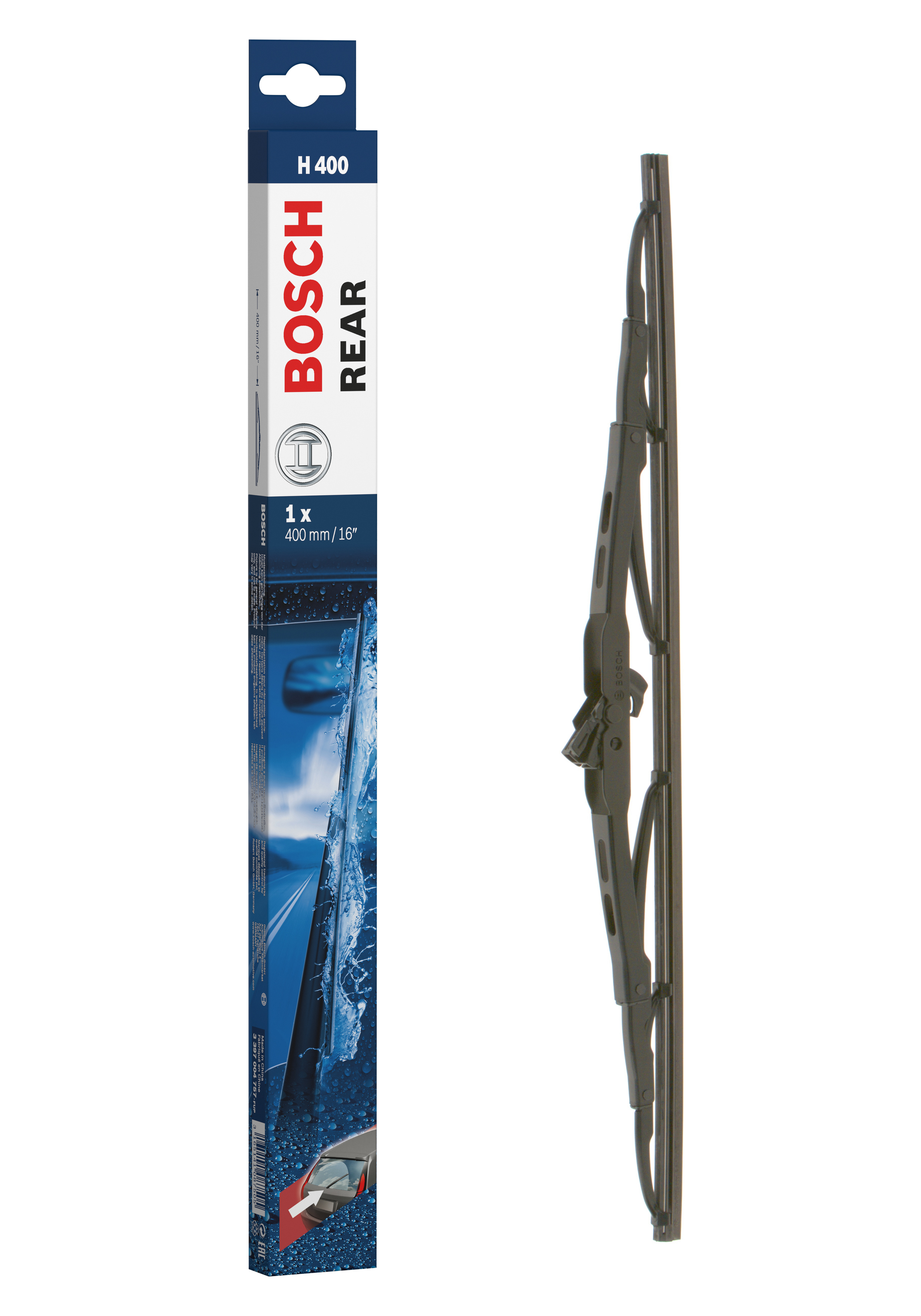 Ruitenwisserblad Bosch 3 397 004 757 - Bosch H400 - Ruitenwisser Rear - Lengte: 400 mm - wisserblad achter