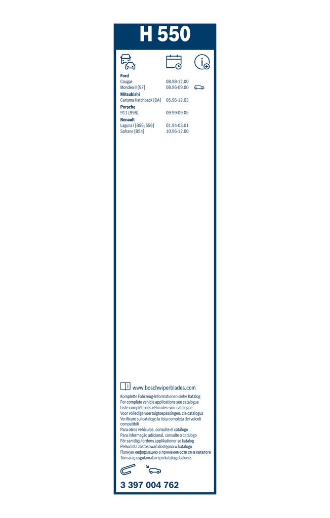 Bosch Ruitenwisserblad 3 397 004 762