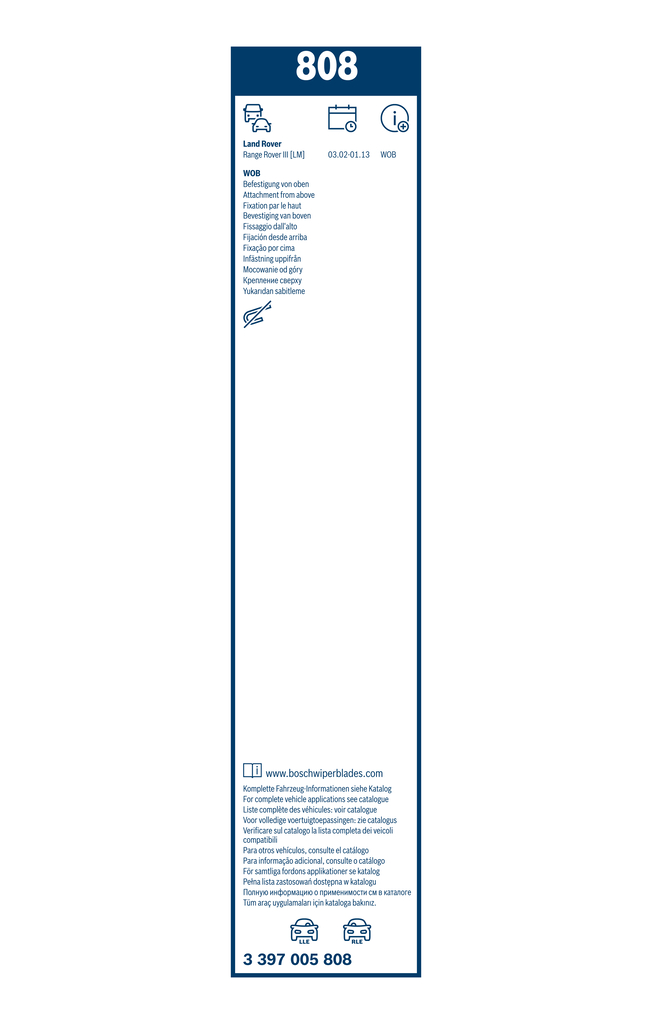 Bosch Ruitenwisserblad 3 397 005 808