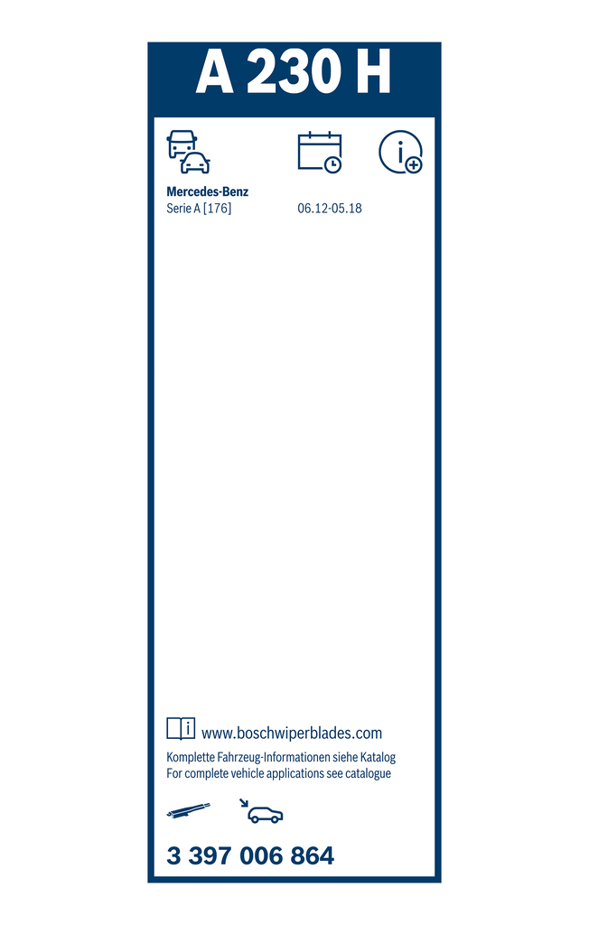 Bosch Ruitenwisserblad 3 397 006 864