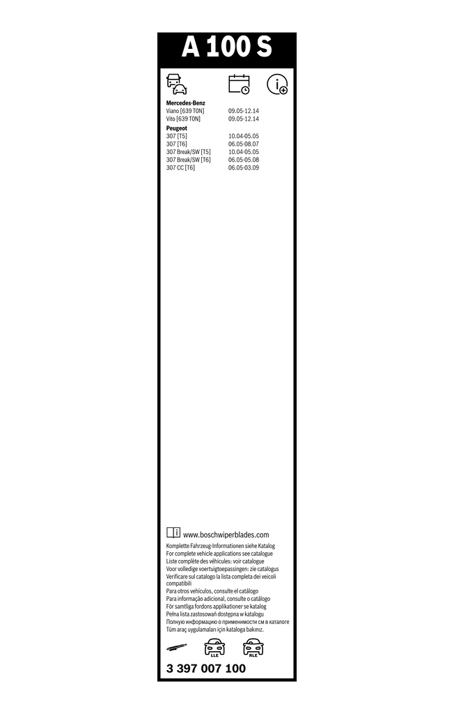 Bosch Ruitenwisserblad 3 397 007 100