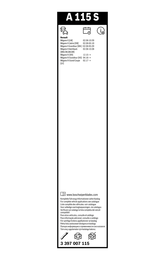 Bosch Ruitenwisserblad 3 397 007 115
