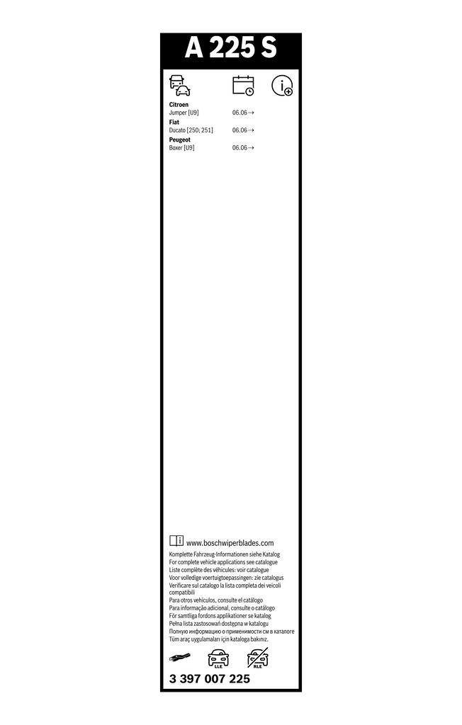 Bosch Ruitenwisserblad 3 397 007 225
