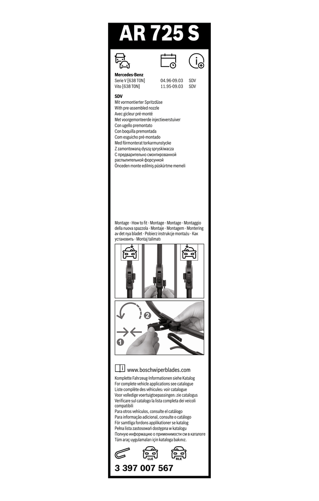 Bosch Ruitenwisserblad 3 397 007 567