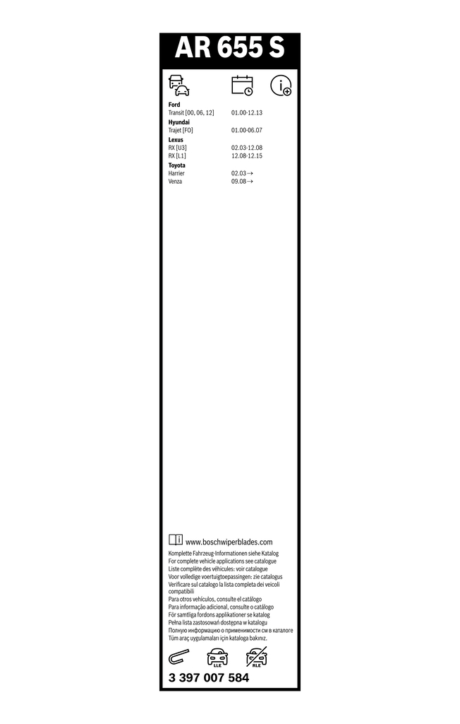 Bosch Ruitenwisserblad 3 397 007 584