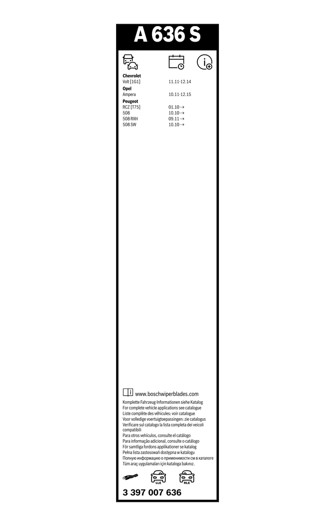 Bosch Ruitenwisserblad 3 397 007 636