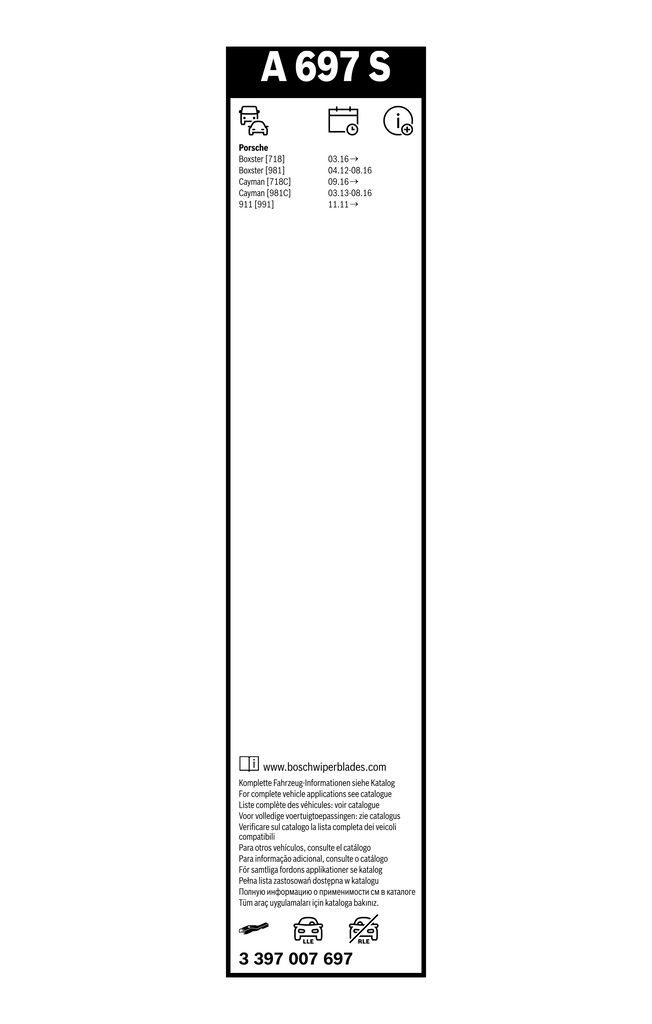 Bosch Ruitenwisserblad 3 397 007 697