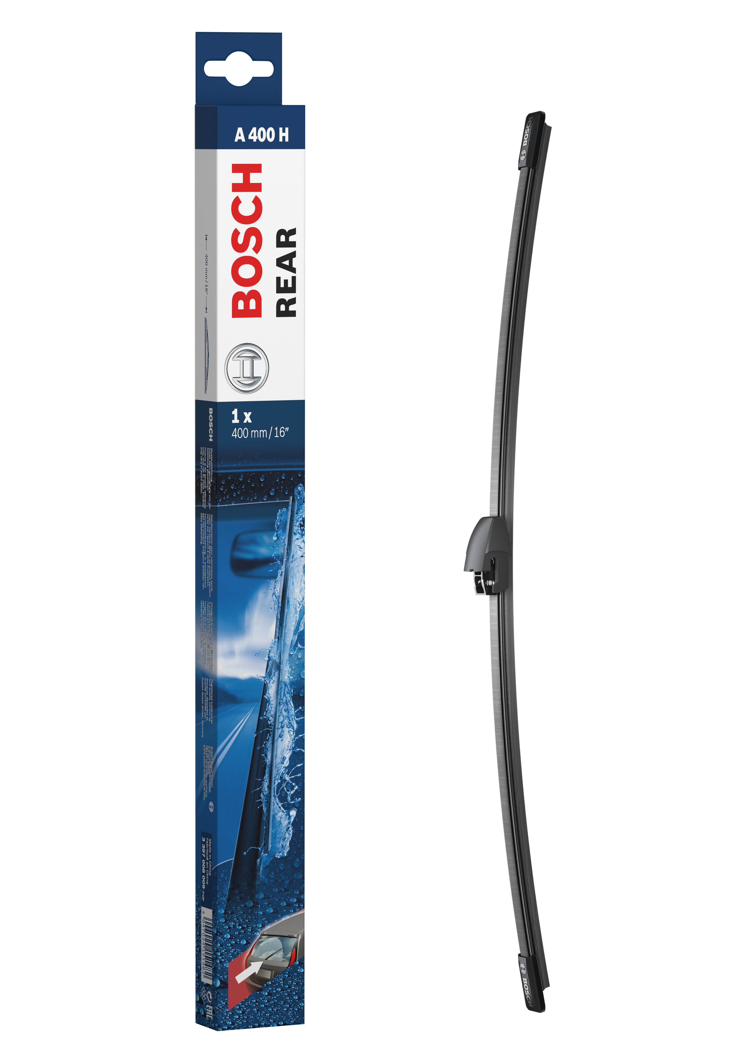 Ruitenwisserblad Bosch 3 397 008 009 - Bosch A400H - Ruitenwisser Rear - Lengte: 400 mm - wisserblad achter