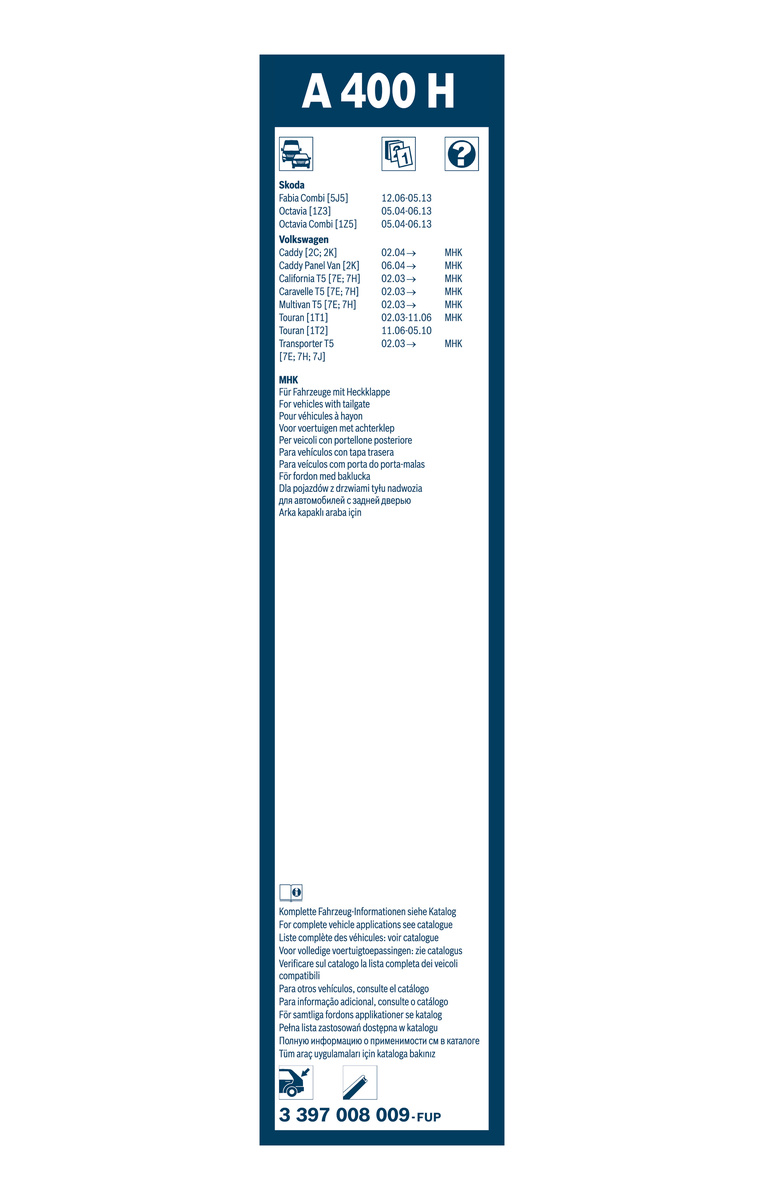 Bosch Ruitenwisserblad 3 397 008 009