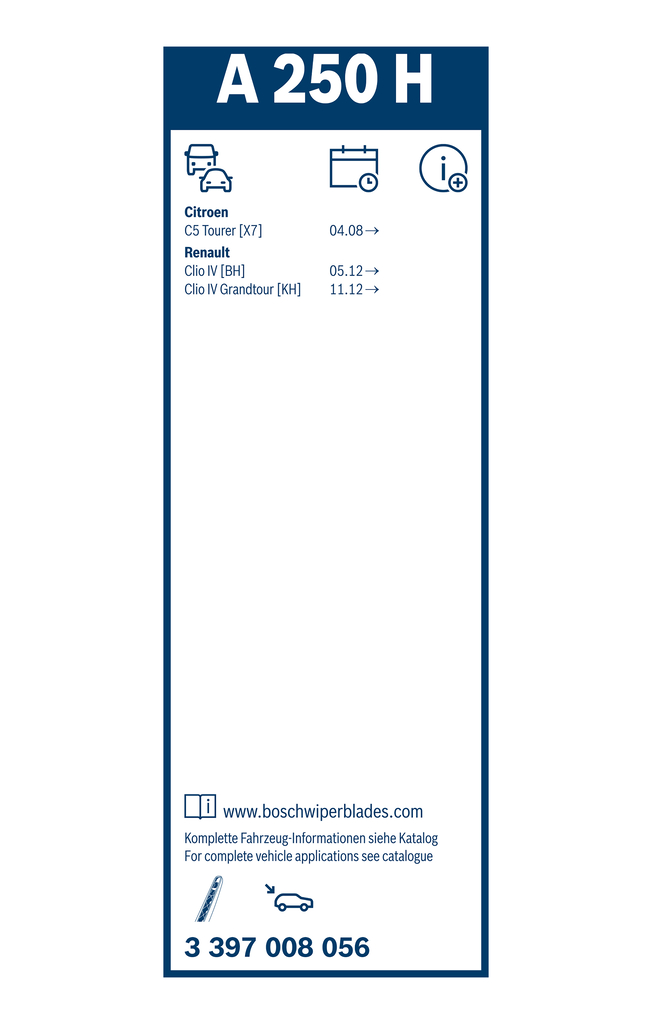 Bosch Ruitenwisserblad 3 397 008 056