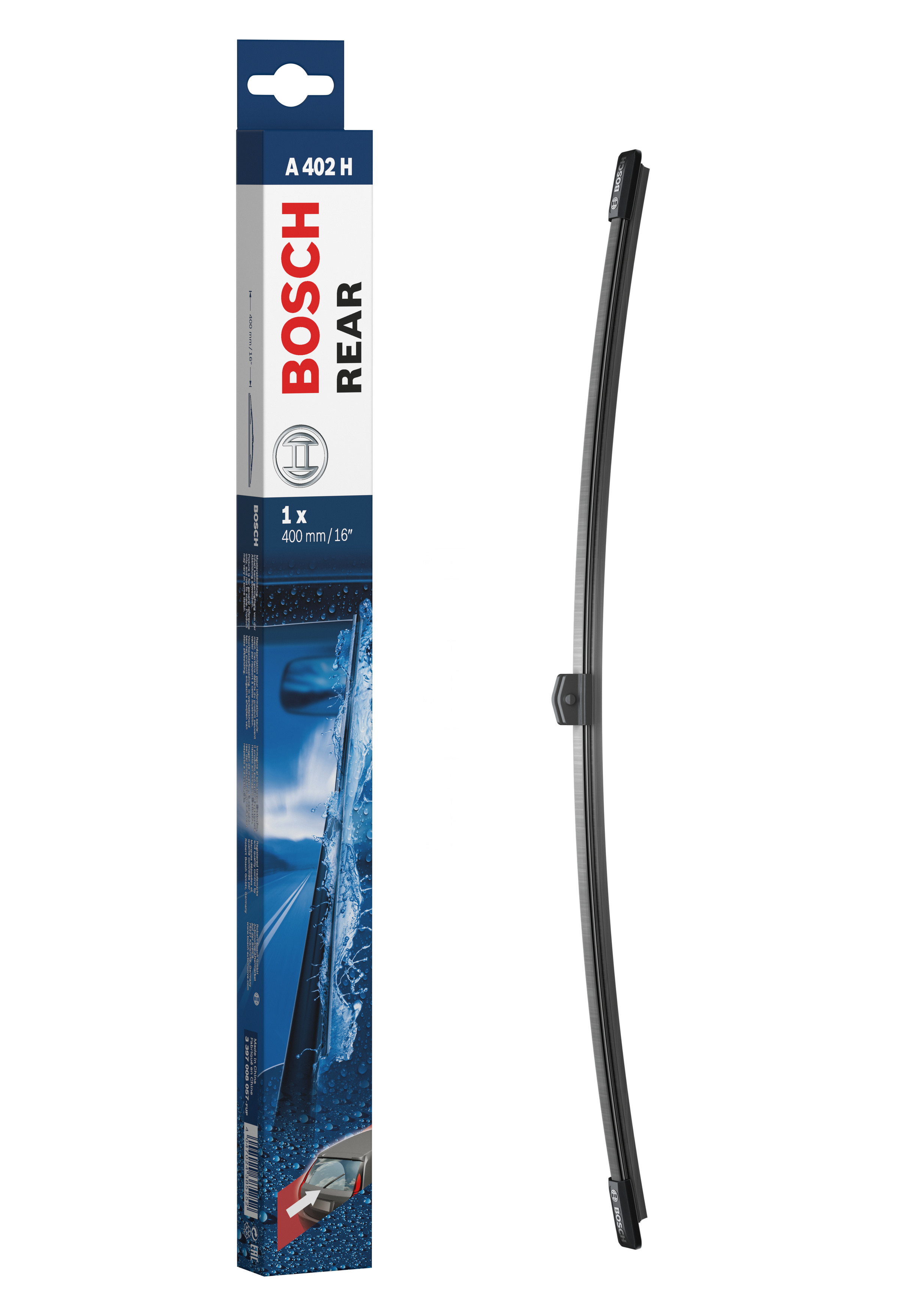 Ruitenwisserblad Bosch 3 397 008 057 - Bosch A402H - Ruitenwisser Rear - Lengte: 400 mm - wisserblad achter