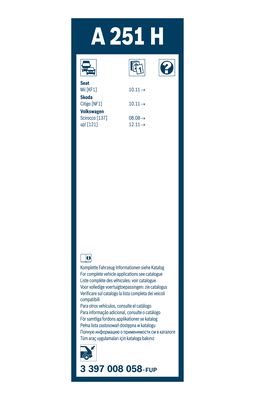 Bosch Ruitenwisserblad 3 397 008 058