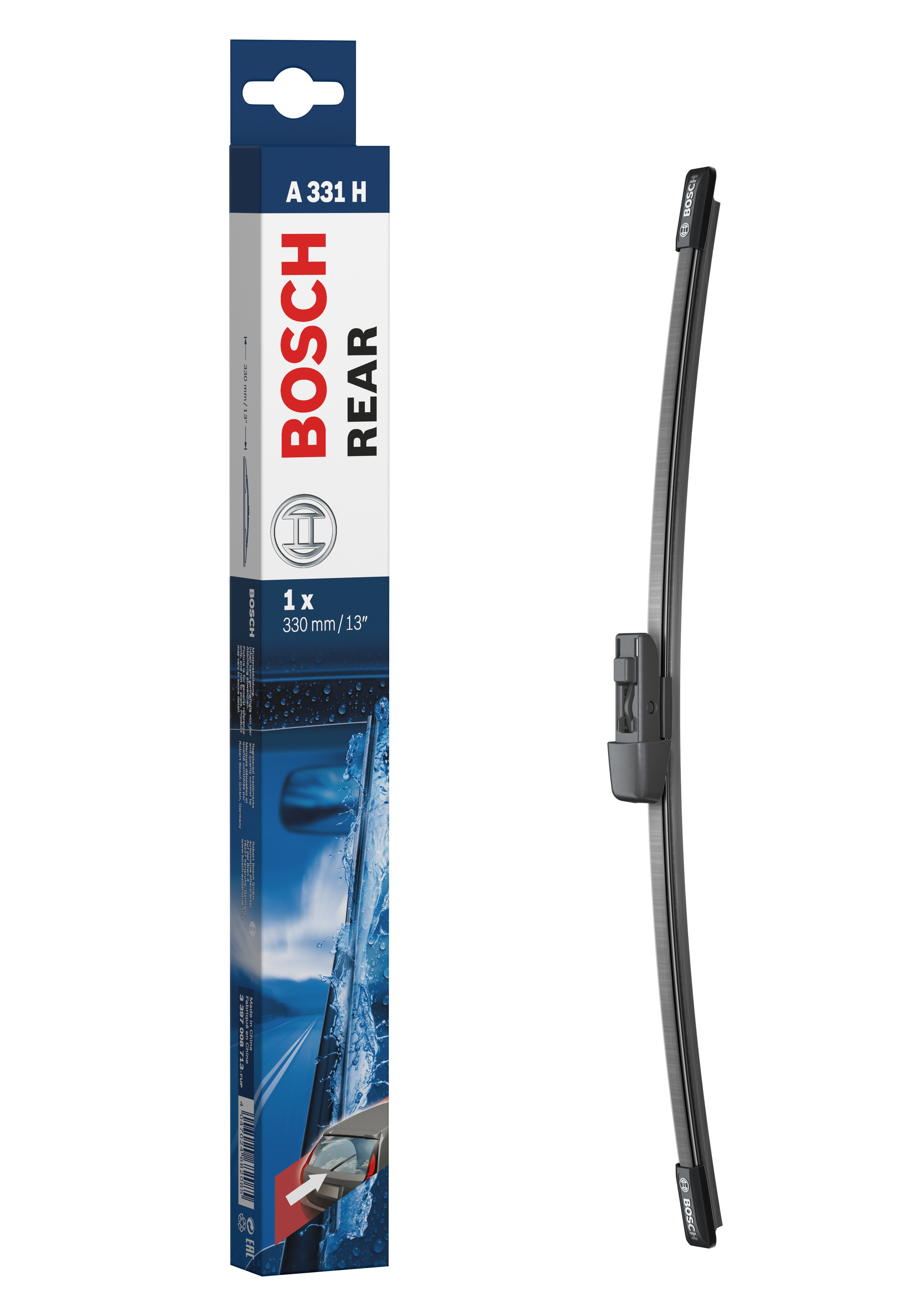 Ruitenwisserblad Bosch 3 397 008 713 - Bosch A331H - Ruitenwisser Rear - Lengte: 330 mm - wisserblad achter