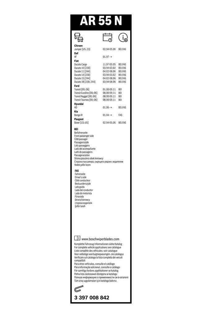 Bosch Ruitenwisserblad 3 397 008 842