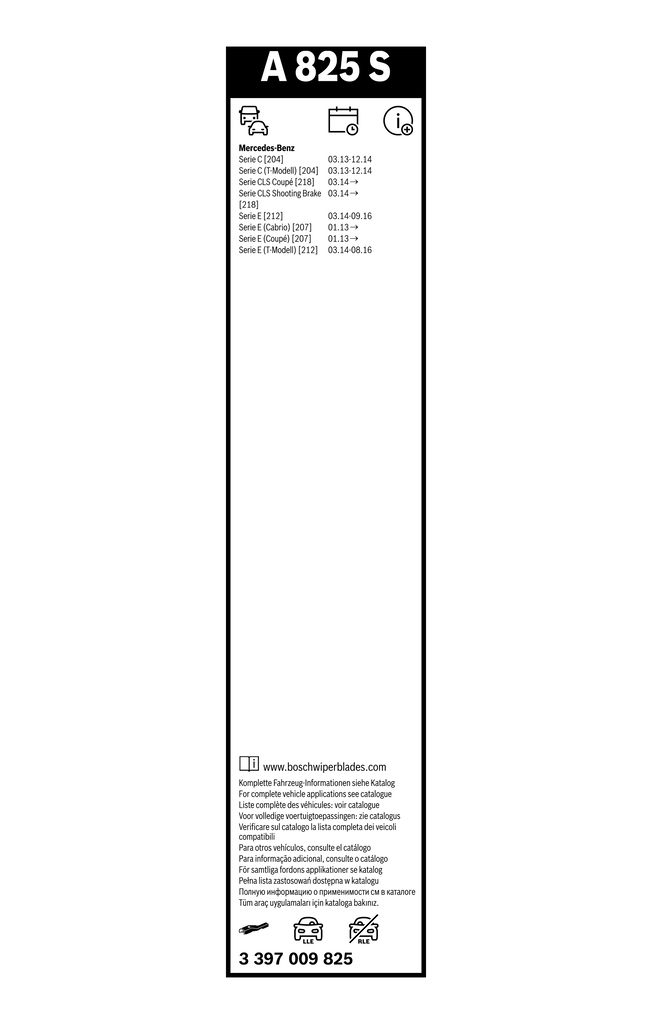Bosch Ruitenwisserblad 3 397 009 825