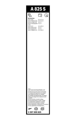 Bosch Ruitenwisserblad 3 397 009 825