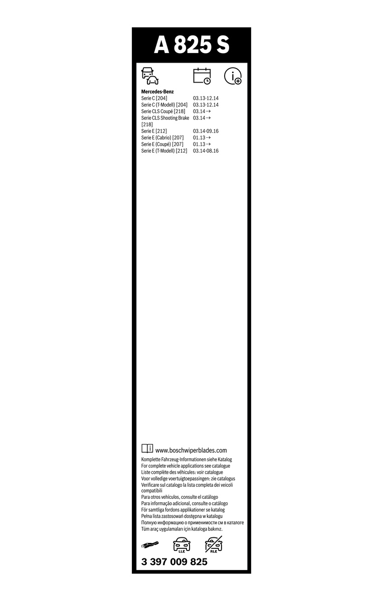 Bosch Ruitenwisserblad 3 397 009 825