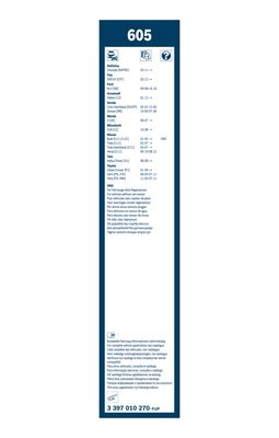 Bosch Ruitenwisserblad 3 397 010 270