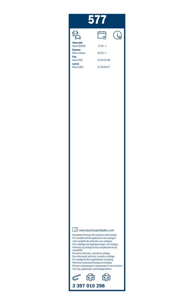 Bosch Ruitenwisserblad 3 397 010 298