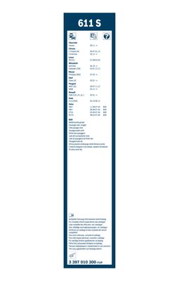 Bosch Ruitenwisserblad 3 397 010 300