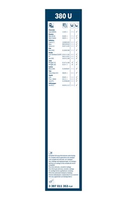 Bosch Ruitenwisserblad 3 397 011 353