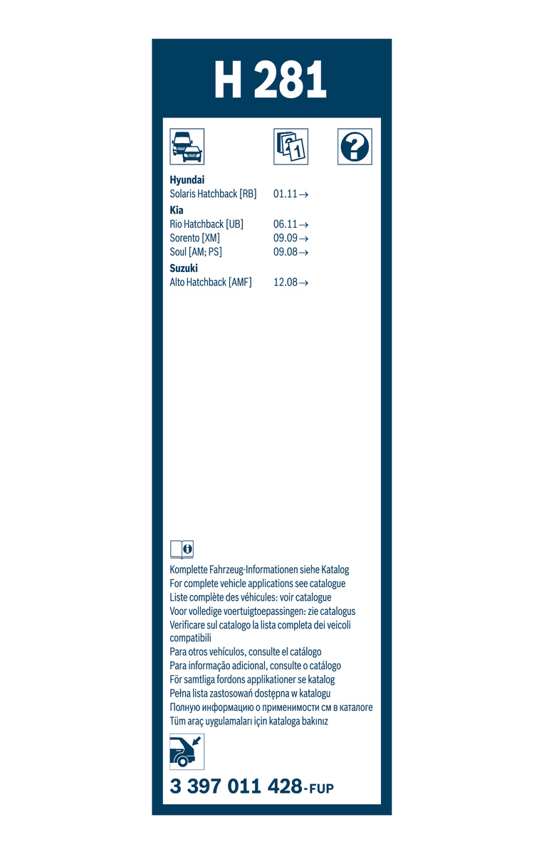 Bosch Ruitenwisserblad 3 397 011 428