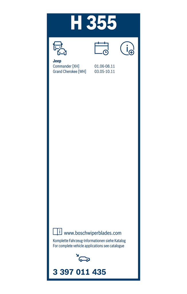 Bosch Ruitenwisserblad 3 397 011 435