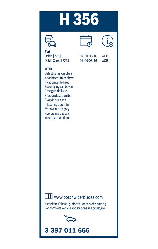 Bosch Ruitenwisserblad 3 397 011 655