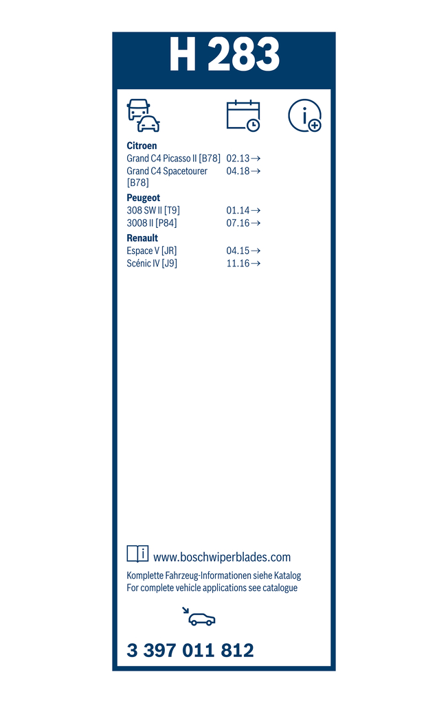 Bosch Ruitenwisserblad 3 397 011 812