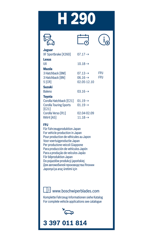 Bosch Ruitenwisserblad 3 397 011 814