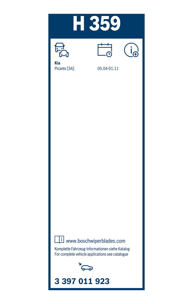 Bosch Ruitenwisserblad 3 397 011 923
