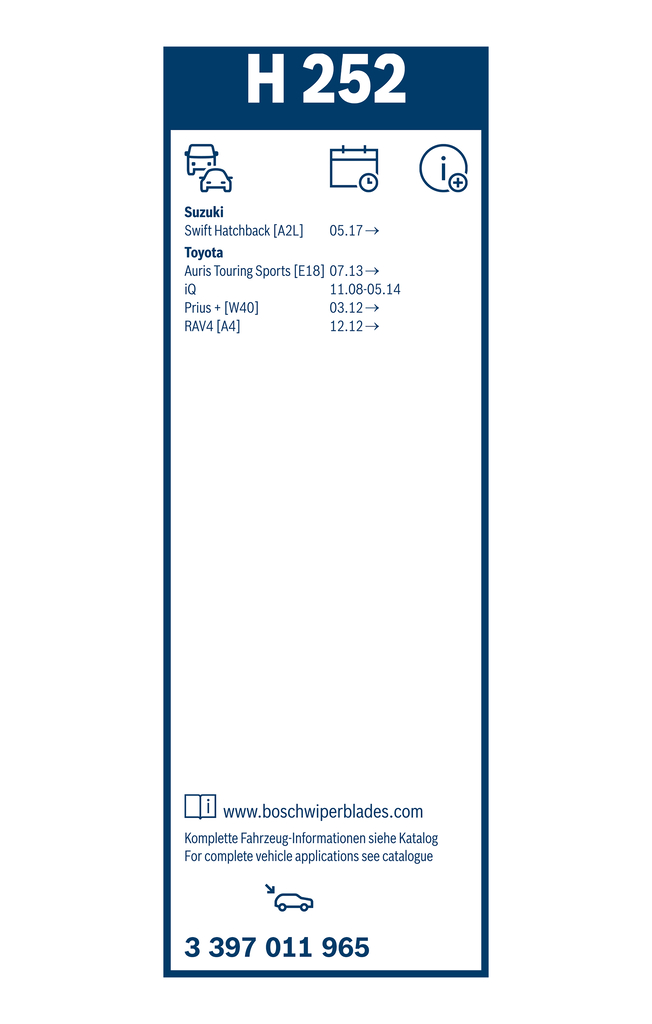 Bosch Ruitenwisserblad 3 397 011 965