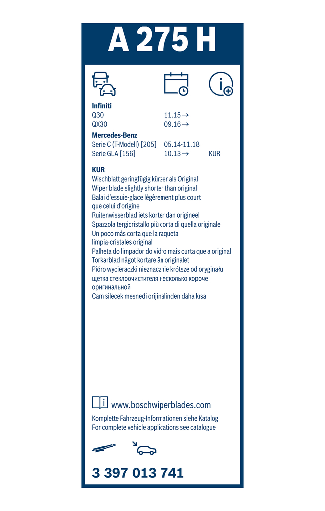 Bosch Ruitenwisserblad 3 397 013 741