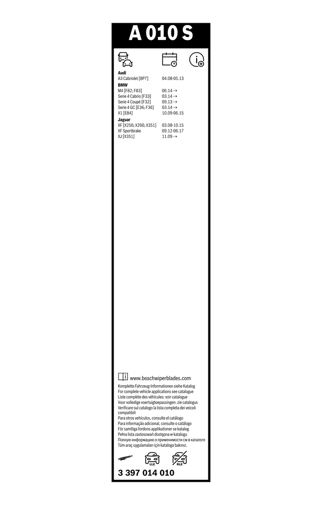 Bosch Ruitenwisserblad 3 397 014 010