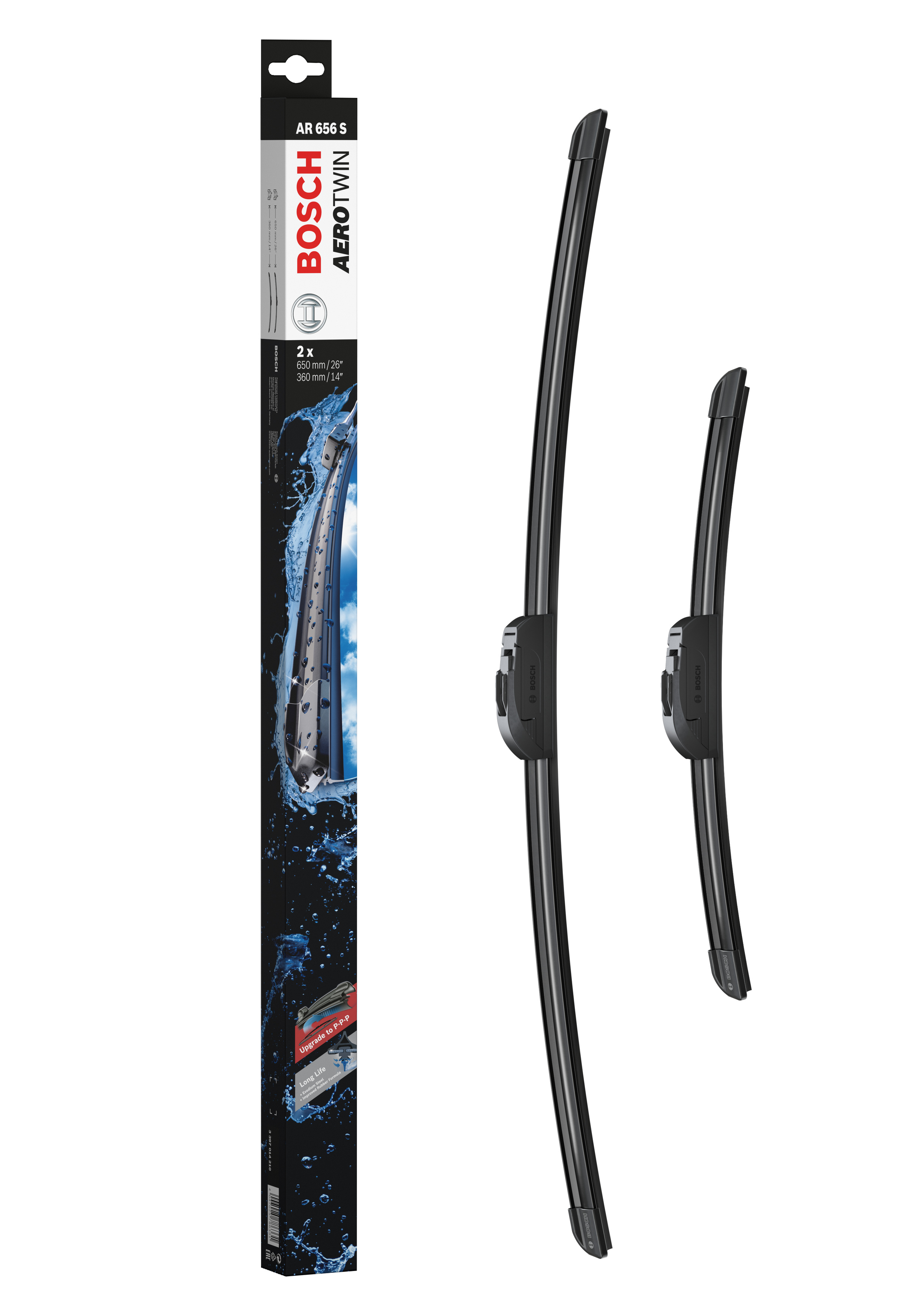 Ruitenwisserblad Bosch 3 397 014 210 - Bosch AR656S - Ruitenwissers Aerotwin - Lengte: 650/360 mm - set wisserbladen voor