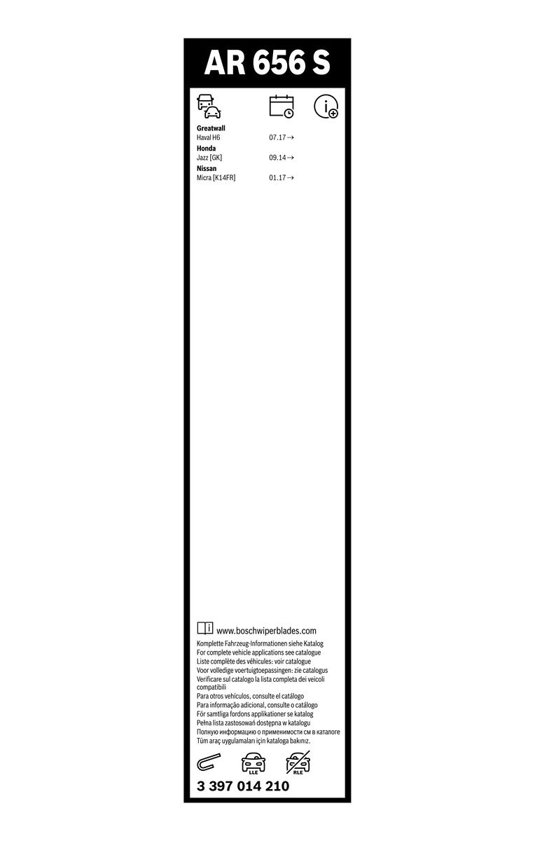 Bosch Ruitenwisserblad 3 397 014 210