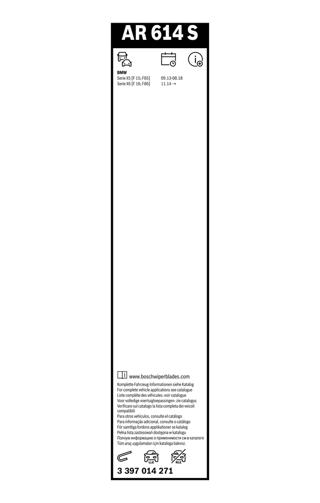 Bosch Ruitenwisserblad 3 397 014 271