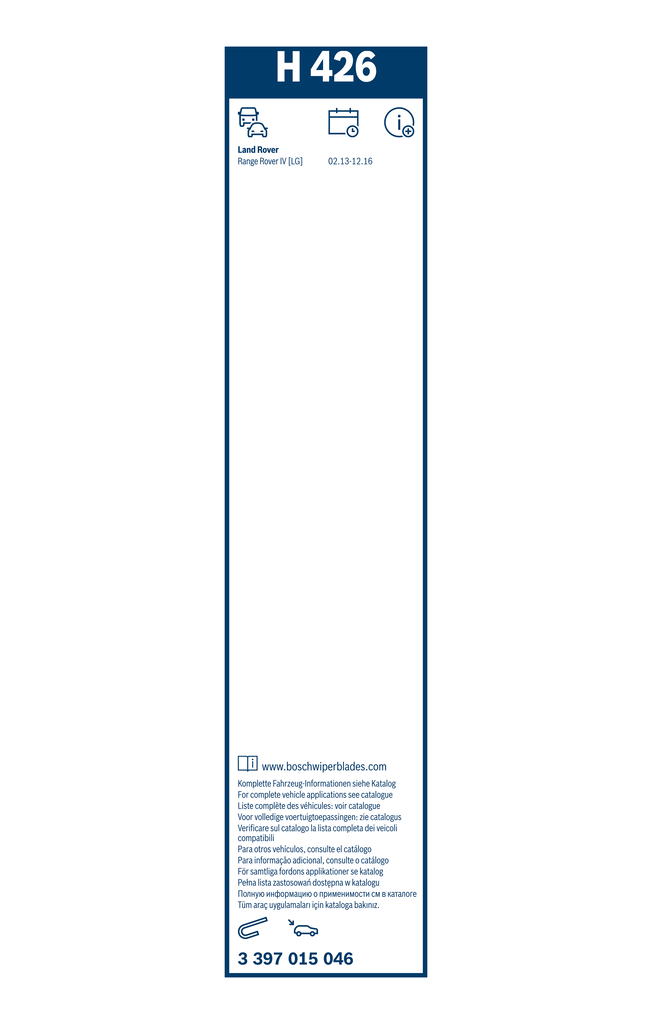 Bosch Ruitenwisserblad 3 397 015 046