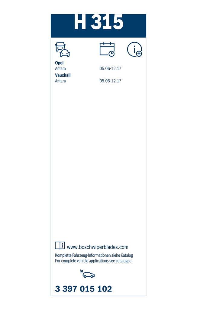Bosch Ruitenwisserblad 3 397 015 102